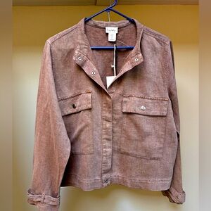 Nicole Miller NWT Linen Blend Shacket XL